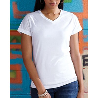 Ladies' V-Neck Sublimation T-Shirt Thumbnail