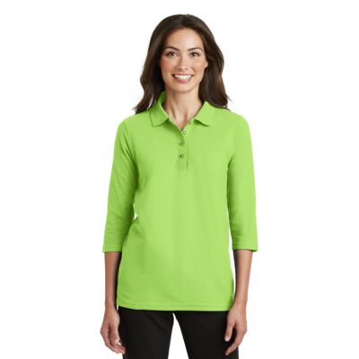 Port Authority Women's Silk Touch 3/4 Sleeve Polo L562 Women's Silk Touch 3/4 Sleeve Polo Thumbnail