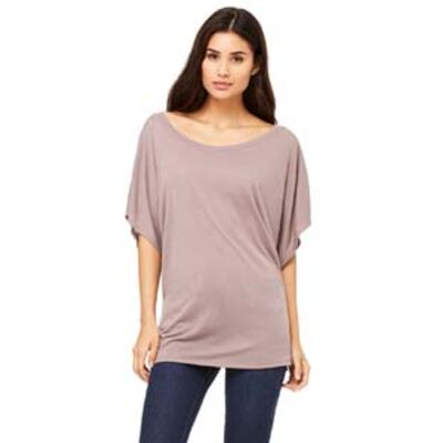 Ladies' Flowy Draped Sleeve Dolman T-Shirt Thumbnail