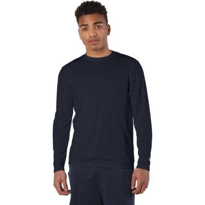 Adult 4.1 oz. Double Dry® Long-Sleeve Interlock T-Shirt Thumbnail