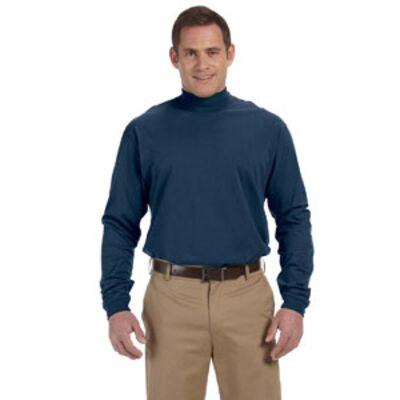 Adult Sueded Cotton Jersey Mock Turtleneck Thumbnail