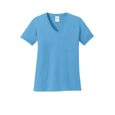 Port & Company Women's Core Cotton V Neck Tee LPC54V Women's Core Cotton V Neck Tee Thumbnail