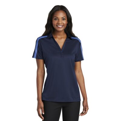 Port Authority Women's Silk Touch Performance Colorblock Stripe Polo L547 Women's Silk Touch Performance Colorblock Stripe Polo Thumbnail