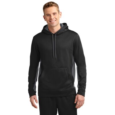 Sport Tek Sport Wick ® Fleece Colorblock Hooded Pullover ST235 Sport Wick ® Fleece Colorblock Hooded Pullover Thumbnail