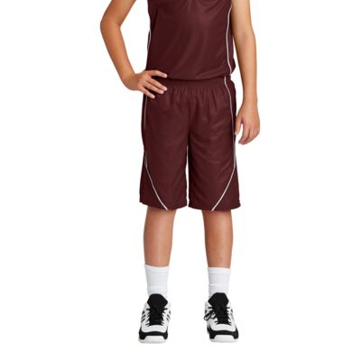 Sport Tek Youth PosiCharge ® Mesh Reversible Spliced Short YT565 Youth PosiCharge ® Mesh Reversible Spliced Short Thumbnail