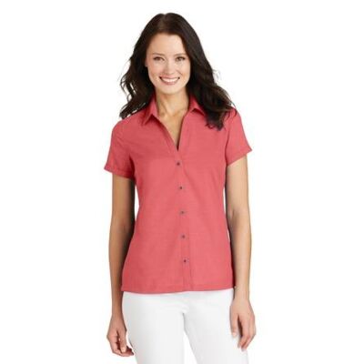Ladies Textured Camp Shirt Thumbnail