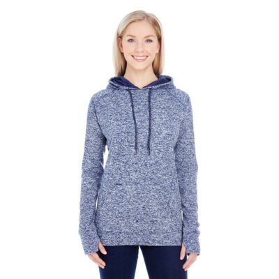 J. America Ladies' Cosmic Contrast Fleece Hooded Sweatshirt JA8616 Ladies' Cosmic Contrast Fleece Hooded Sweatshirt Thumbnail