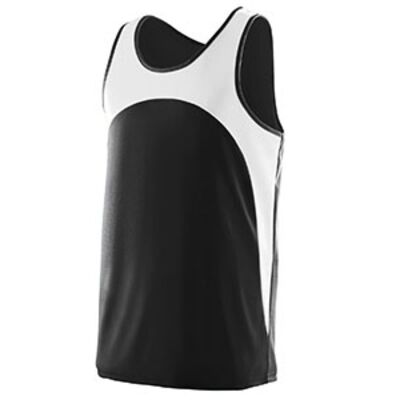 Youth Wicking Polyester Sleeveless Jersey with Contrast Inserts Thumbnail
