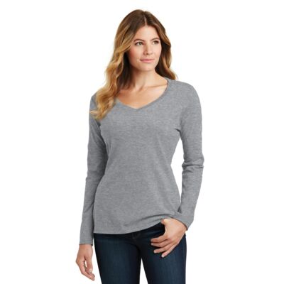 Port & Company Women's Long Sleeve Fan Favorite V Neck Tee LPC450VLS Women's Long Sleeve Fan Favorite V Neck Tee Thumbnail