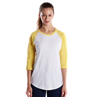 Ladies' 4.3 oz., 3/4-Sleeve Baseball Raglan Thumbnail