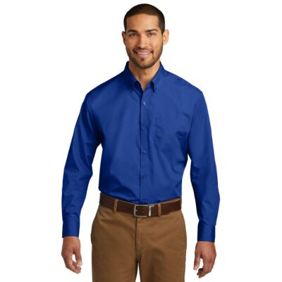 Port Authority Long Sleeve Carefree Poplin Shirt W100 Long Sleeve Carefree Poplin Shirt Thumbnail