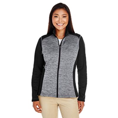 Ladies' Newbury Colorblock Mélange Fleece Full-Zip Thumbnail