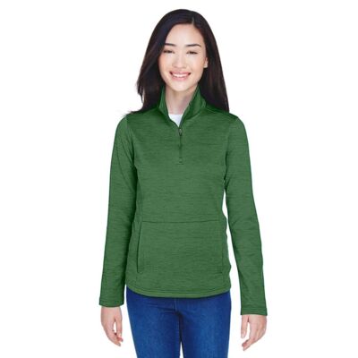 Ladies' Newbury Mélange Fleece Quarter-Zip Thumbnail