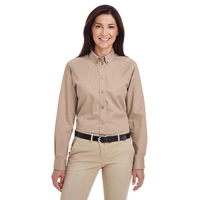 Ladies' Foundation 100% Cotton Long-Sleeve Twill Shirt with Teflon™ Thumbnail