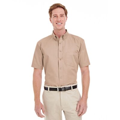 Men's Foundation 100% Cotton Short-Sleeve Twill Shirt with Teflon™ Thumbnail