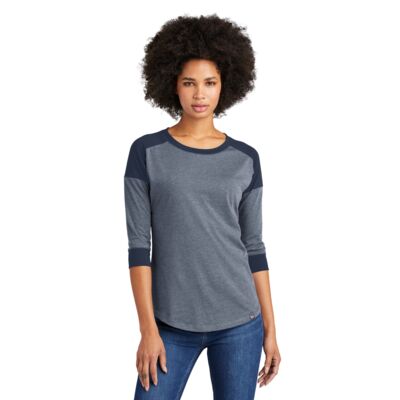 New Era Women's Heritage Blend 3/4 Sleeve Baseball Raglan Tee LNEA104 Women's Heritage Blend 3/4 Sleeve Baseball Raglan Tee Thumbnail