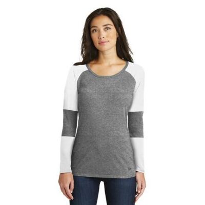 New Era Ladies Tri Blend Performance Baseball Tee LNEA132 Ladies Tri Blend Performance Baseball Tee Thumbnail