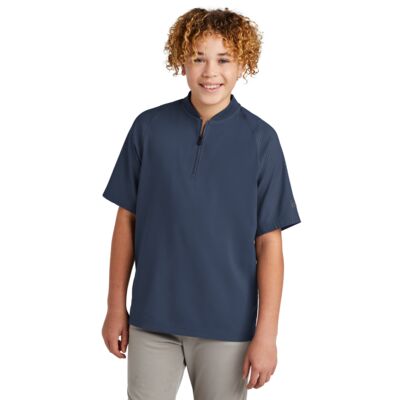 New Era Youth Cage Short Sleeve 1/4 Zip Jacket YNEA600 Youth Cage Short Sleeve 1/4 Zip Jacket Thumbnail