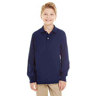 Jerzees Youth SpotShield™ Long-Sleeve Jersey Polo 437YL Youth SpotShield™ Long-Sleeve Jersey Polo Thumbnail