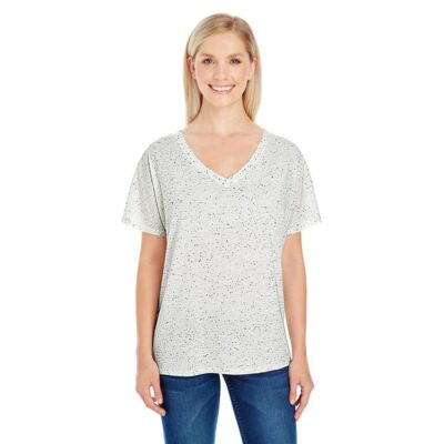 Ladies' Triblend Fleck Short-Sleeve V-Neck T-Shirt Thumbnail