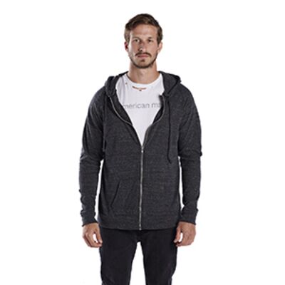 Unisex USA Made Long-Sleeve Full-Zip Hoodie T-Shirt Thumbnail