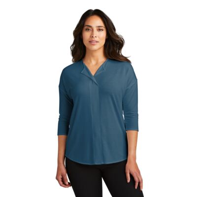 Port Authority Women's Concept 3/4 Sleeve Soft Split Neck Top LK5433 Women's Concept 3/4 Sleeve Soft Split Neck Top Thumbnail
