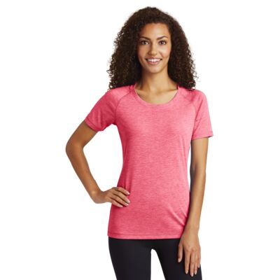 Sport Tek Women's PosiCharge ® Tri Blend Wicking Scoop Neck Raglan Tee LST400 Women's PosiCharge ® Tri Blend Wicking Scoop Neck Raglan Tee Thumbnail