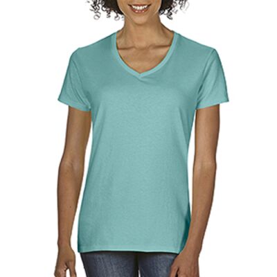 Ladies' Midweight V-Neck T-Shirt Thumbnail