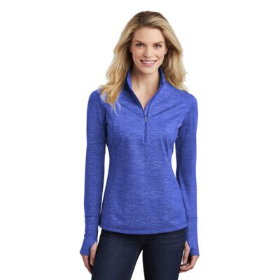 Sport Tek Women's Sport Wick ® Stretch Reflective Heather 1/2 Zip Pullover LST855 Women's Sport Wick ® Stretch Reflective Heather 1/2 Zip Pullover Thumbnail