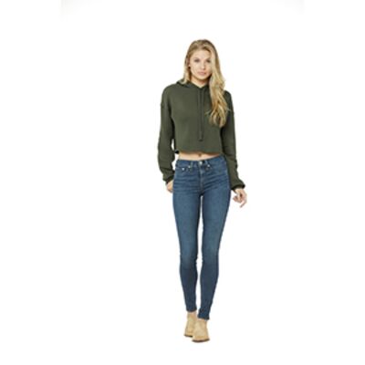 Bella + Canvas Ladies' Cropped Fleece Hoodie B7502 Ladies' Cropped Fleece Hoodie Thumbnail