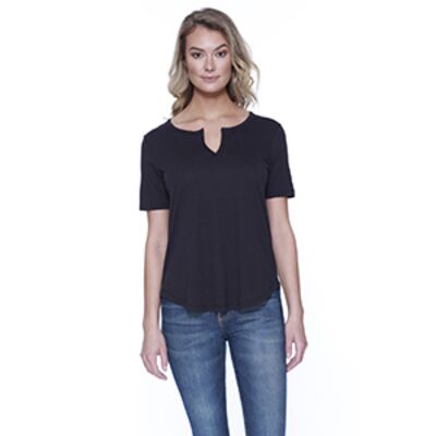 StarTee Ladies' CVC Slit V-Neck T-Shirt ST1422 Ladies' CVC Slit V-Neck T-Shirt Thumbnail