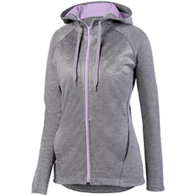 Ladies' Zoe Tonal Heather Full Zip Hoodie Thumbnail