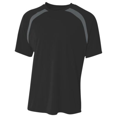 Men's Spartan Short Sleeve Color Block Crew Neck T-Shirt Thumbnail