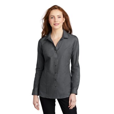 Port Authority Women's Pincheck Easy Care Shirt LW645 Women's Pincheck Easy Care Shirt Thumbnail