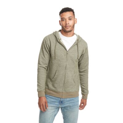 Adult Pacifica Denim Fleece Full-Zip Hooded Sweatshirt Thumbnail
