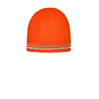 Lined Enhanced Visibility with Reflective Stripes Beanie Thumbnail