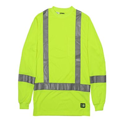 Men's Hi-Vis Class 3 Performance Long Sleeve Pocket T-Shirt Thumbnail