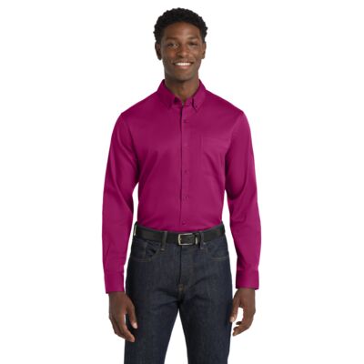 Port Authority Long Sleeve SuperPro React Twill Shirt W808 Long Sleeve SuperPro React Twill Shirt Thumbnail