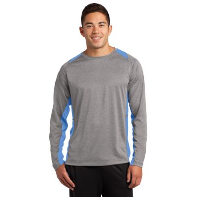 Sport Tek Long Sleeve Heather Colorblock Contender ™ Tee ST361LS Long Sleeve Heather Colorblock Contender ™ Tee Thumbnail