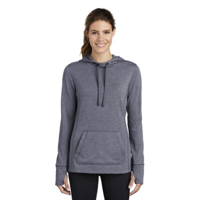 ® Ladies PosiCharge ® Tri Blend Wicking Fleece Hooded Pullover Thumbnail