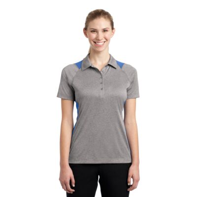 Sport Tek Ladies Heather Colorblock Contender ™ Polo LST665 Ladies Heather Colorblock Contender ™ Polo Thumbnail